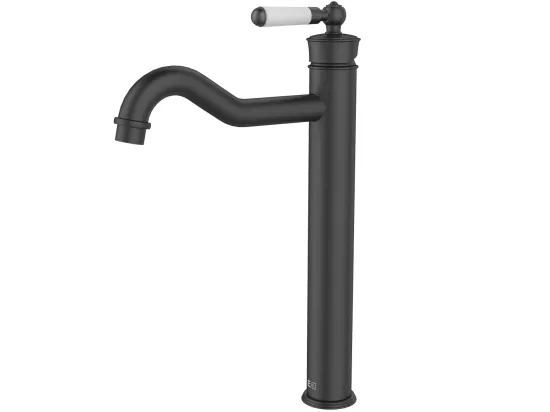 Leeds mitigeur lavabo haut noir - Essebagno