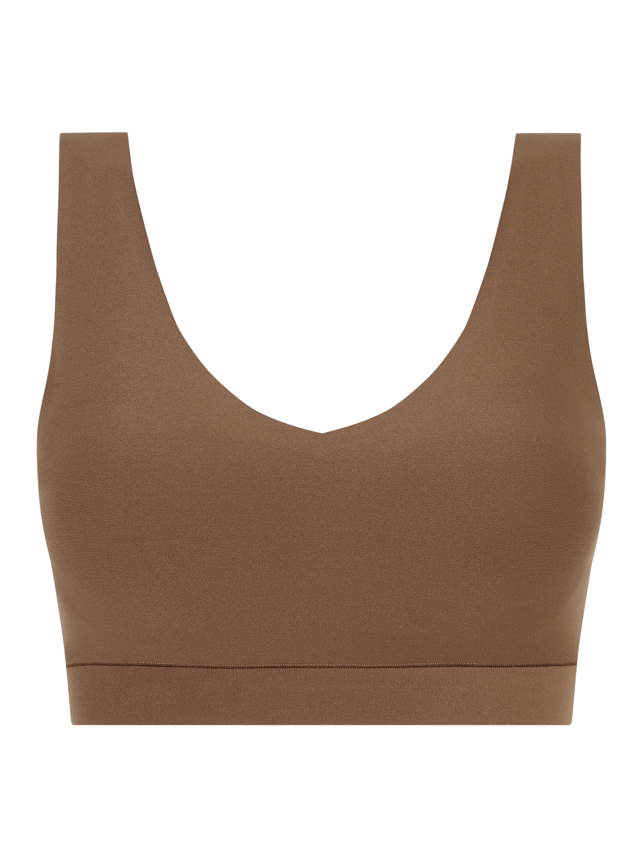 SOFTSTRETCH - Brassière coques v neck | Marron