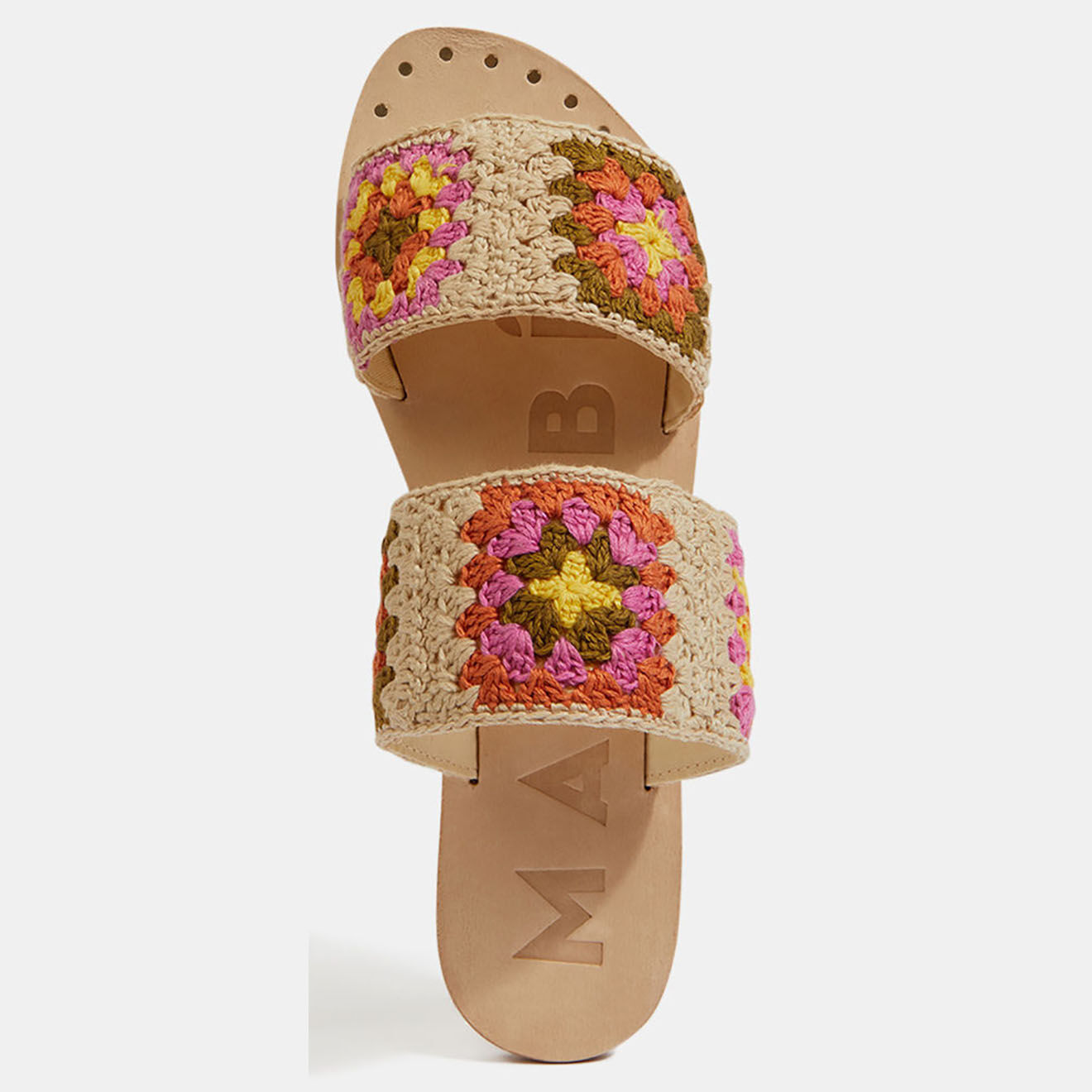 Manebi Mules en Crochet multicolores