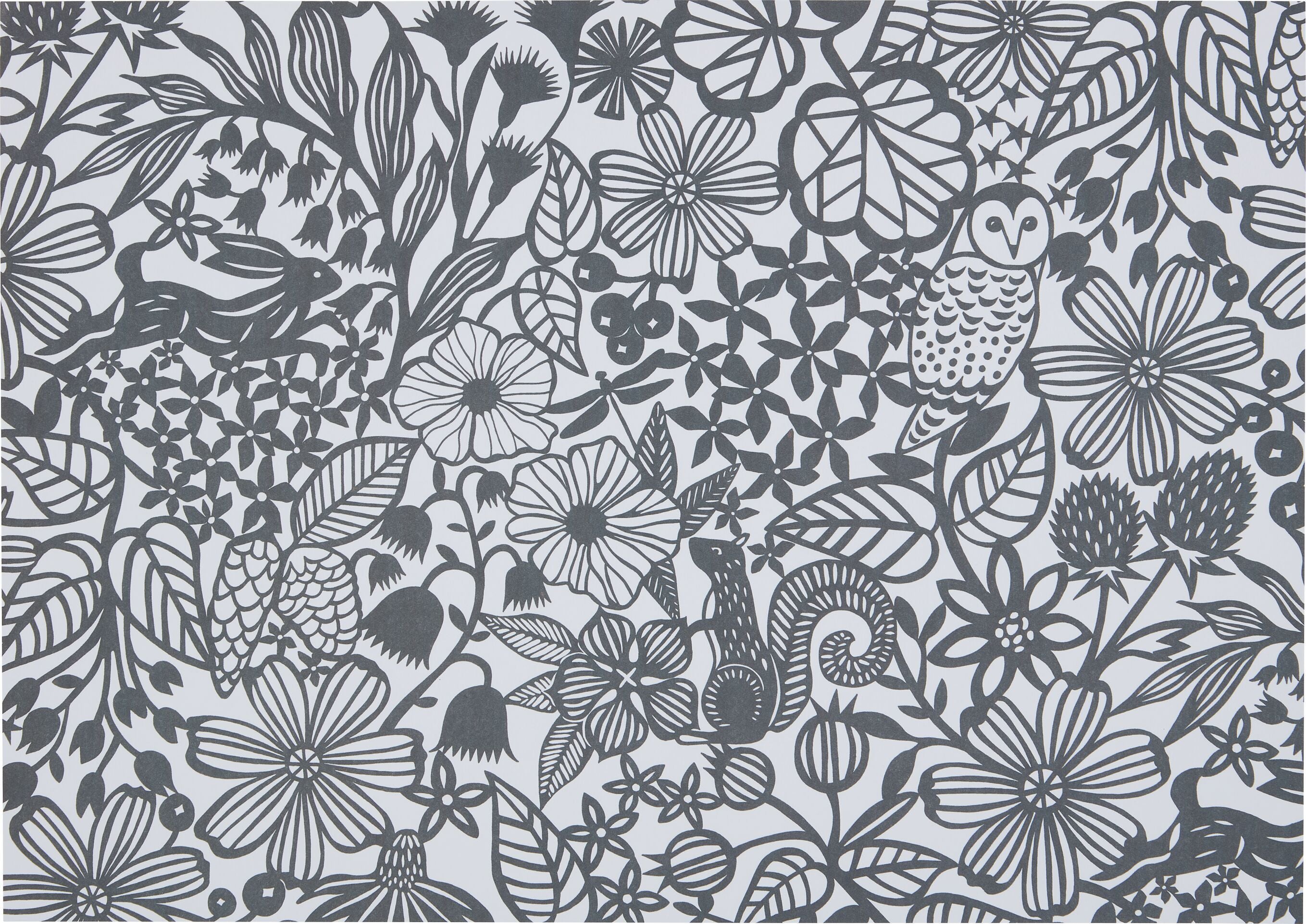 ANDRIN Papiertischset - Grau / B: 42.0 cm x T: 30.0 cm x H: 0.1 cm