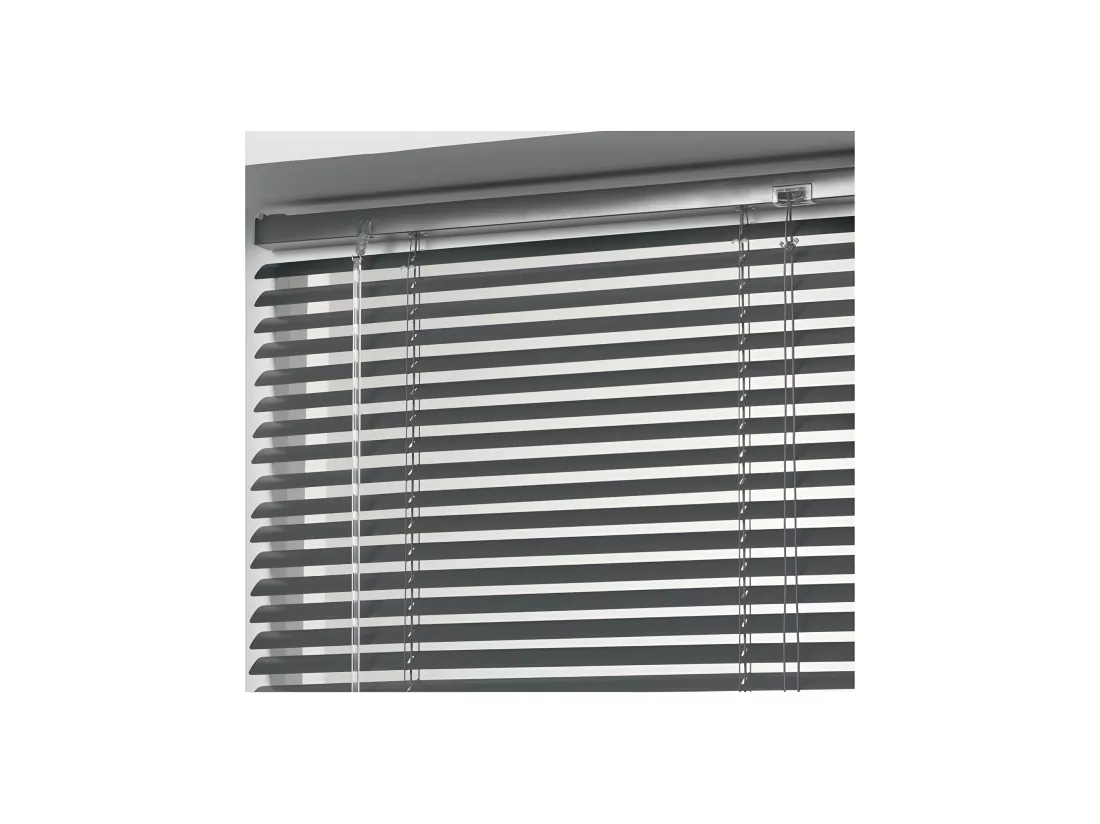 Store prêt à poser à lamelles en aluminium - Gris Anthracite - 60 x 180 cm