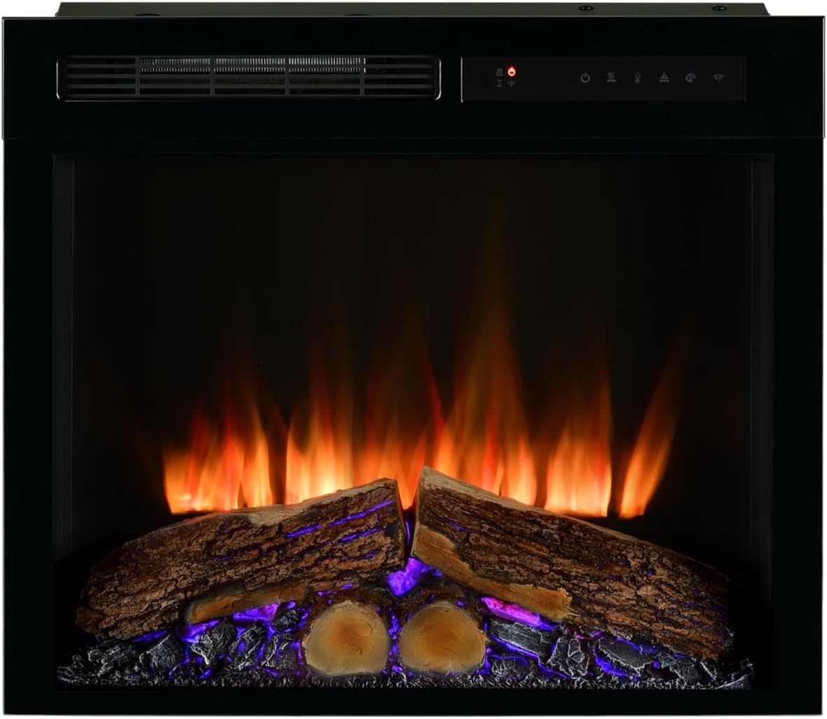Dimplex Spark 58.4 cm Optiflame Inset Elektri Kamin, Feuerraumeinsatz mit 13 Farbthemen, Einstellbare Flammengeschwindigkeit und Helligkeit mit programmierbarem Timer und Fernbedienung