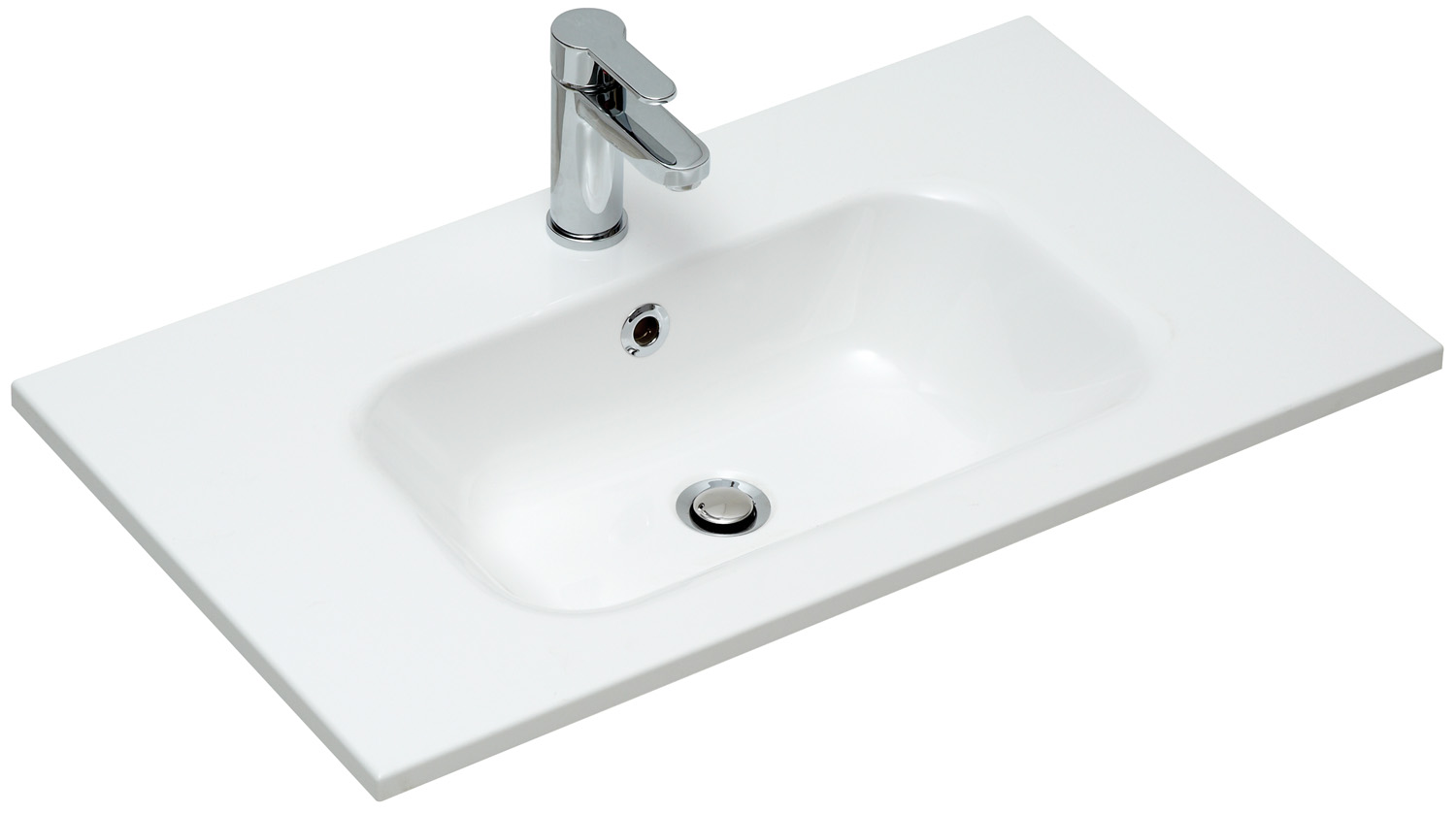 Saniclear Essen mineraal marmeren wastafel 80cm met kraangat