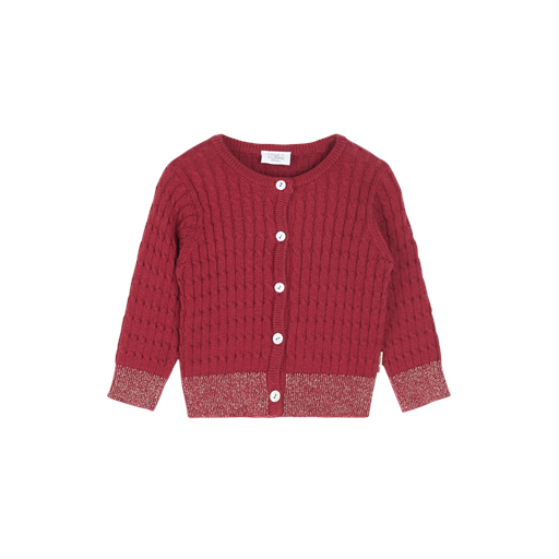 Hust & Claire Calla Cardigan, Teaberry, 68 cm