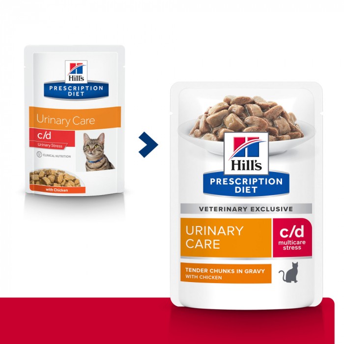 HILL'S Prescription Diet c/d Urinary Care Multicare Stress en Sachets - Pâtée pour chat