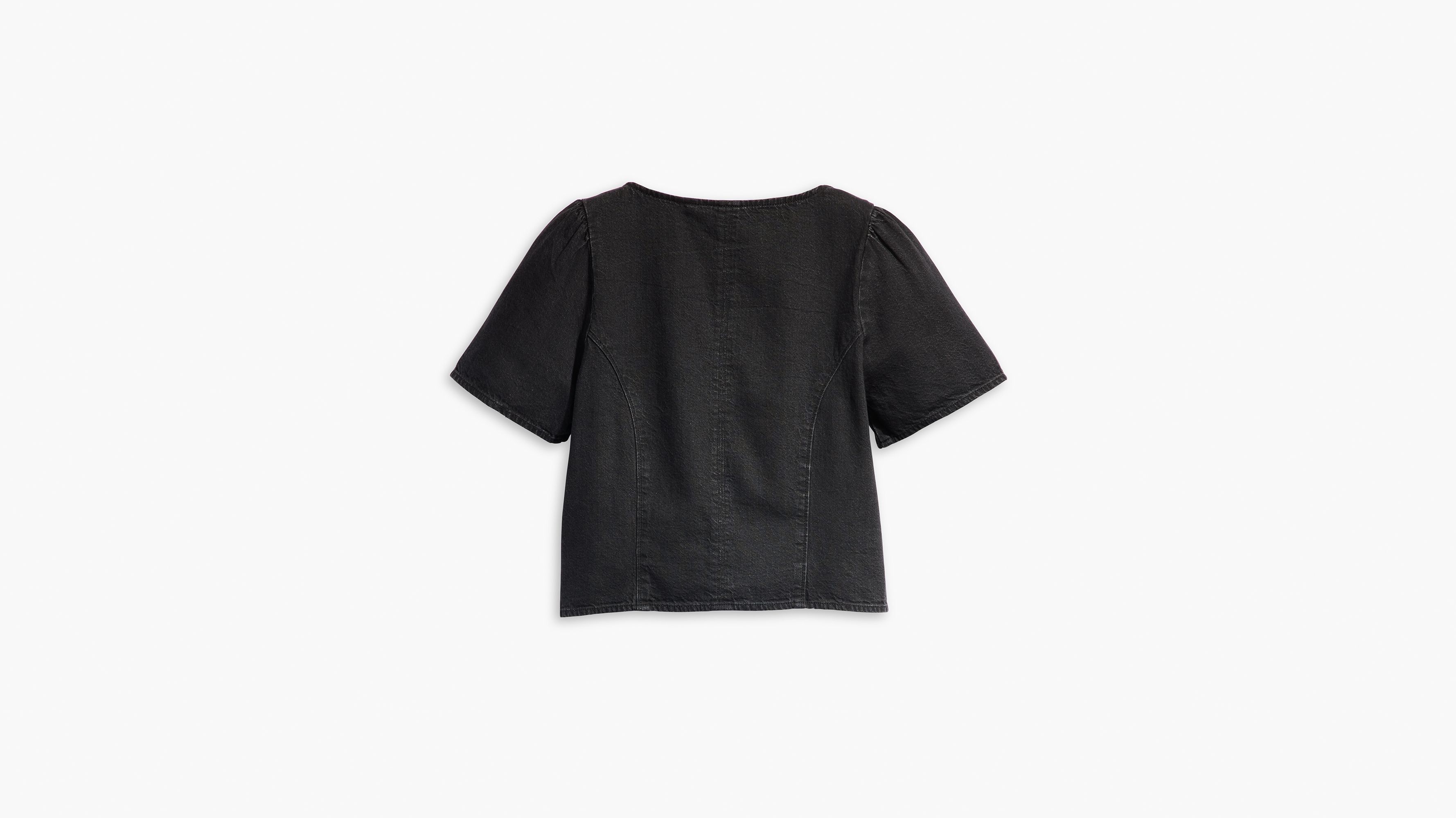 Pascale Short Sleeve Blouse - Dark Ages 3 - Noir