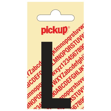 Pickup plakletter L zwart mat 60 mm