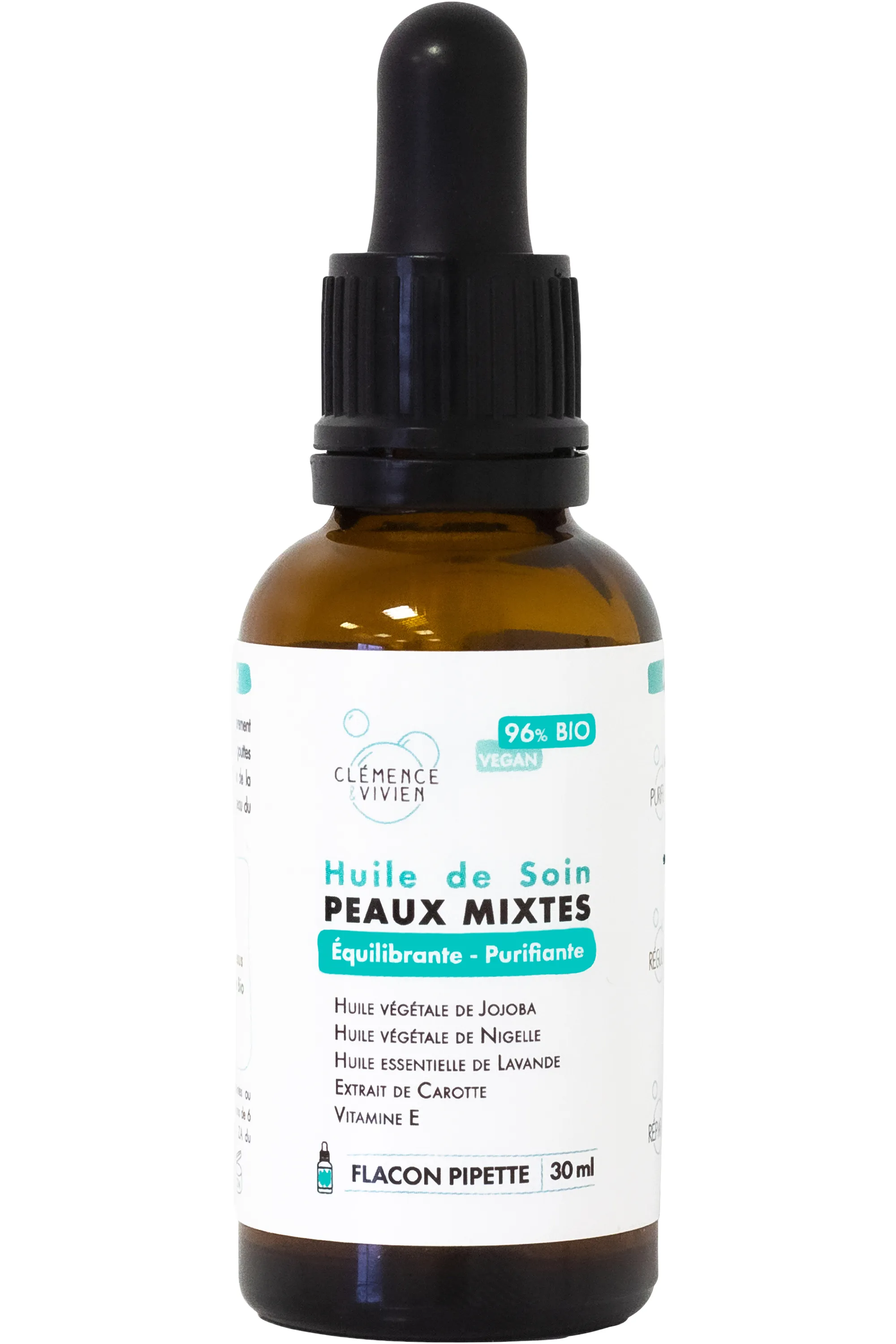 Clémence et Vivien Huile de soin peaux mixtes-30 ml