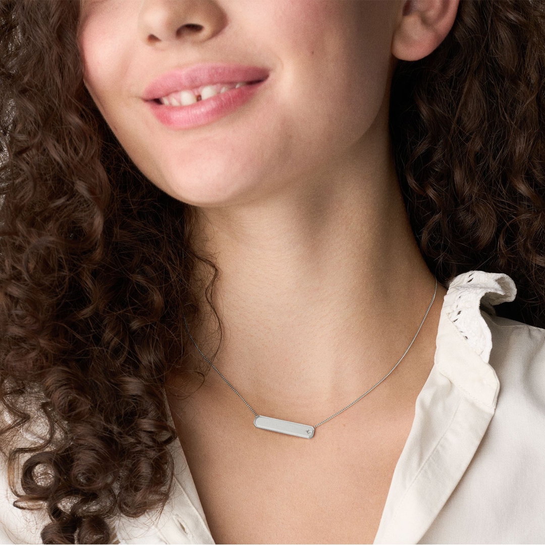 Fossil Sadie Halskette Silber