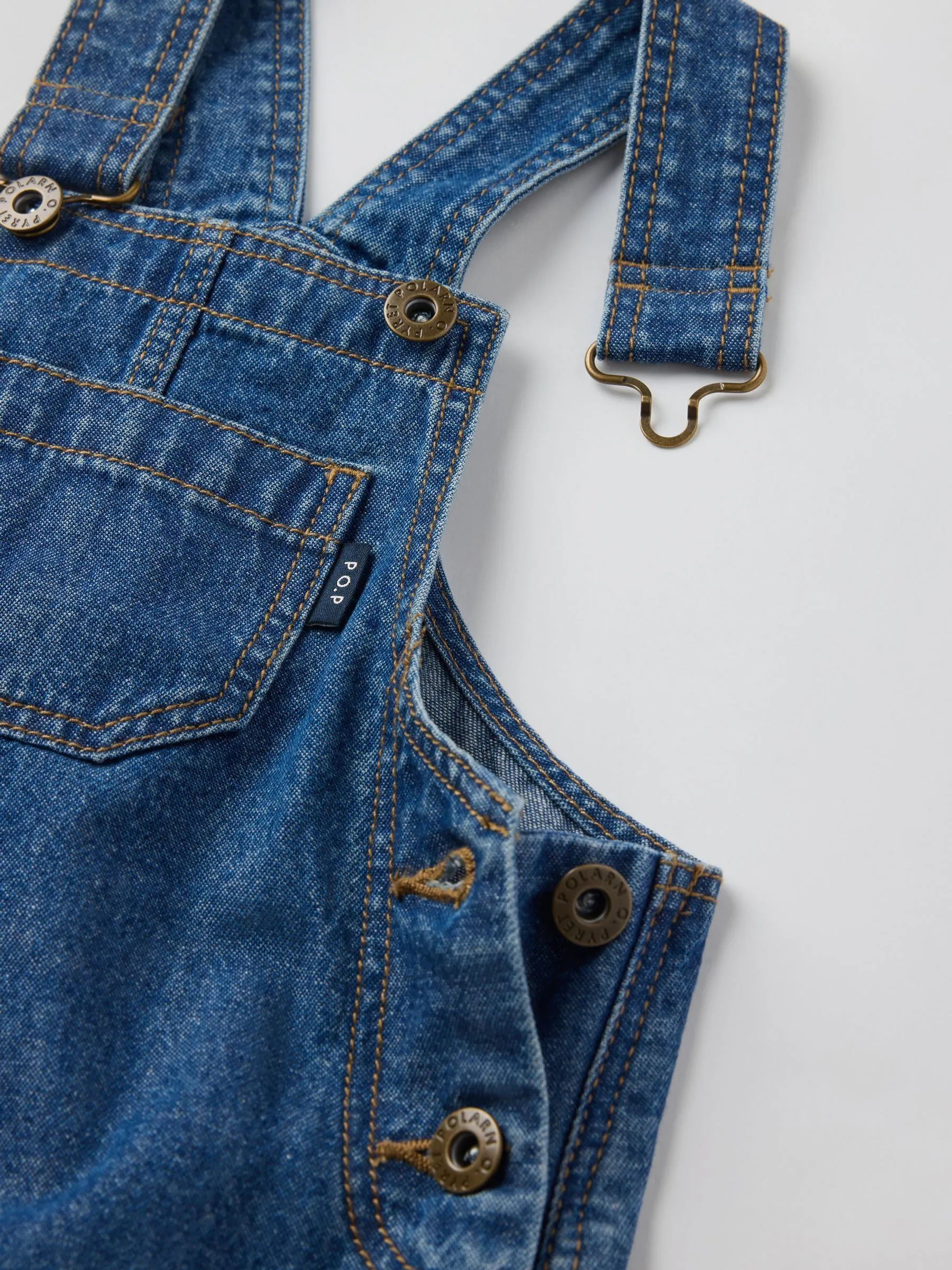 Polarn O. Pyret Cotton Denim Dungaree Dress