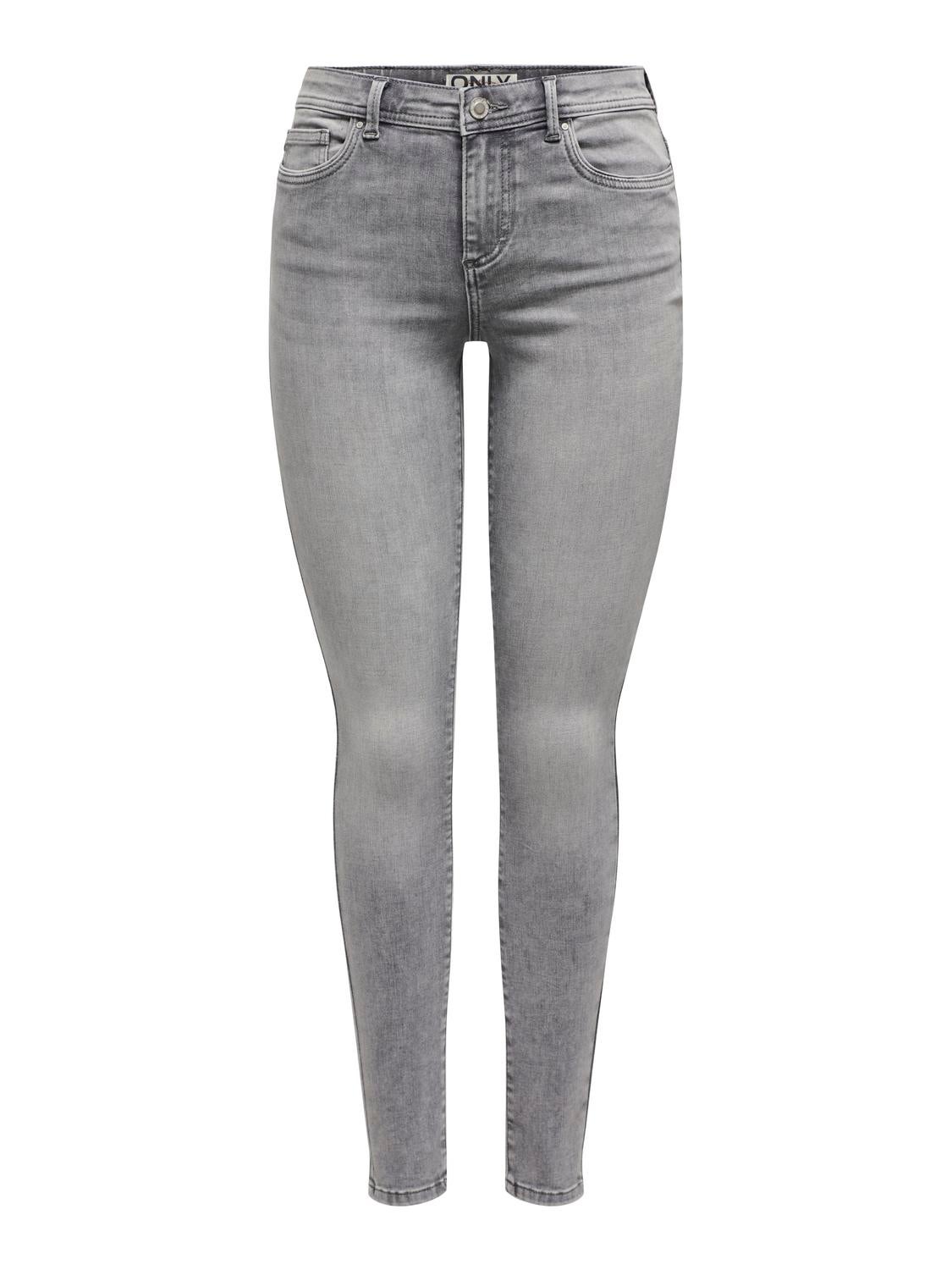 ONLWAUW Mittlere Taille Skinny Fit Jeans Medium Grey Denim