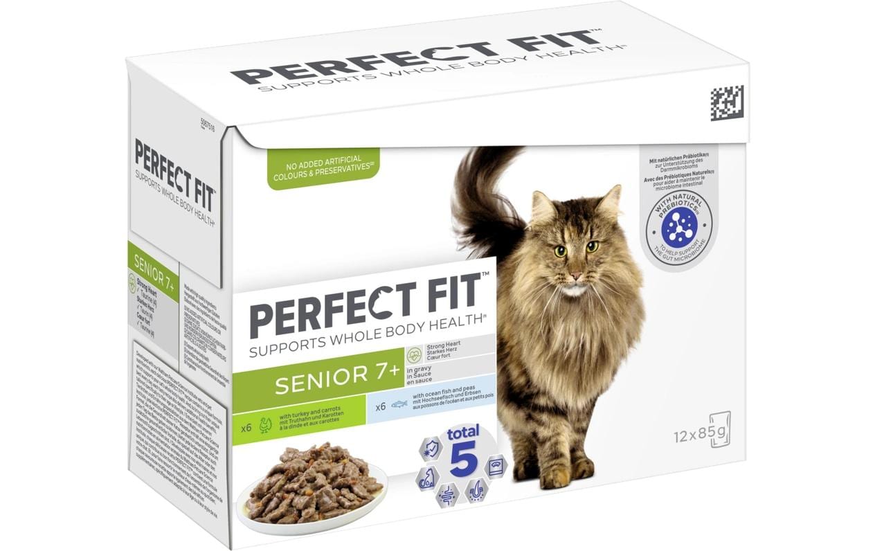 Nassfutter Cat Senior 7+ Mix in Sauce, 12 x 85gAlleinfuttermittel für ausgewachsene Katzen