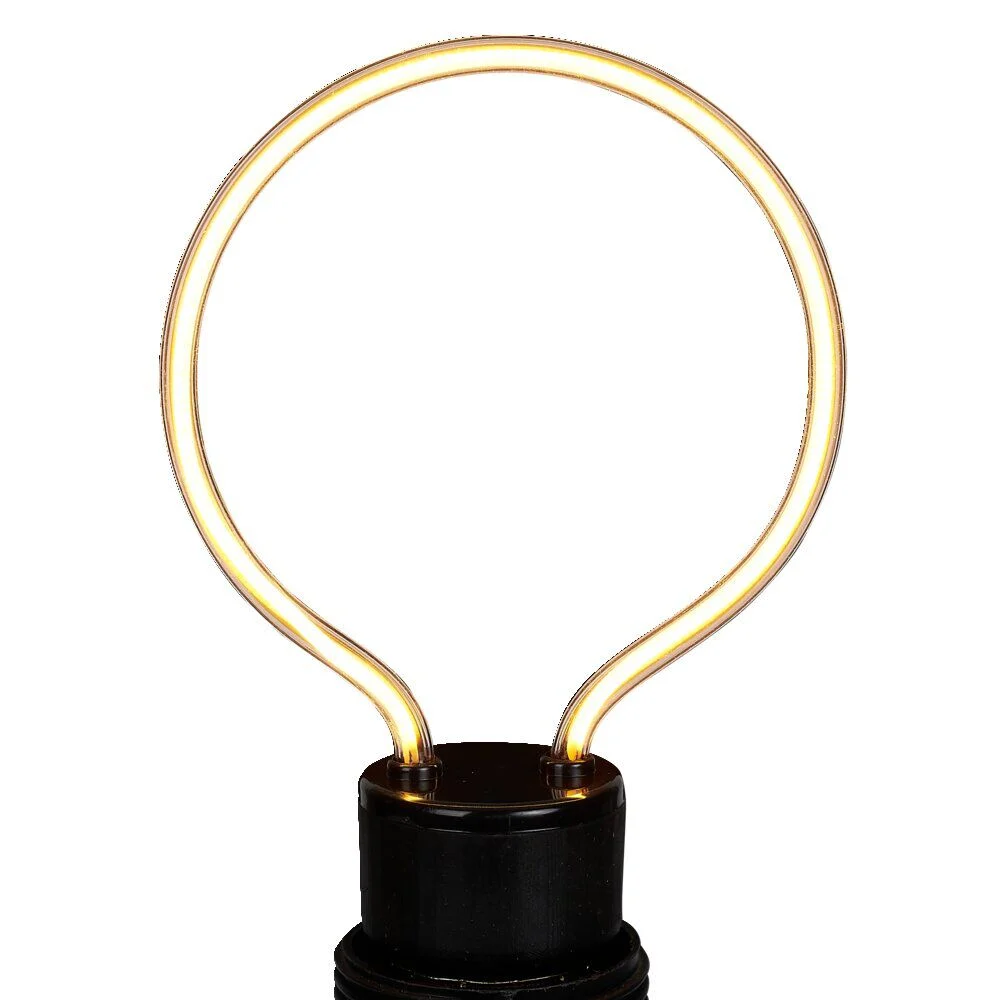 Ampoule LED E27 néon forme ampoule jaune