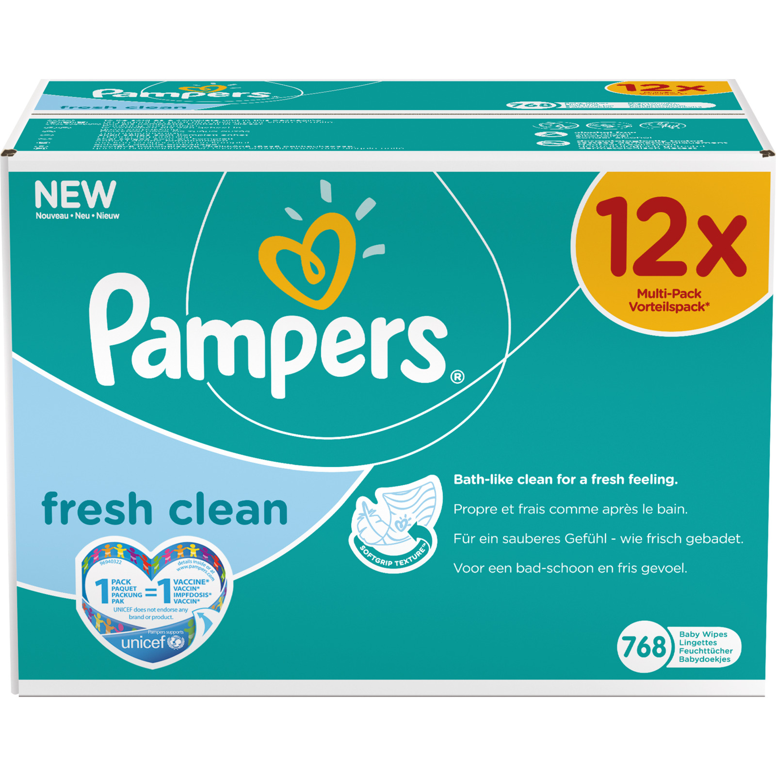 Pampers Feuchttücher Fresh Clean, 12x 64 Stk.