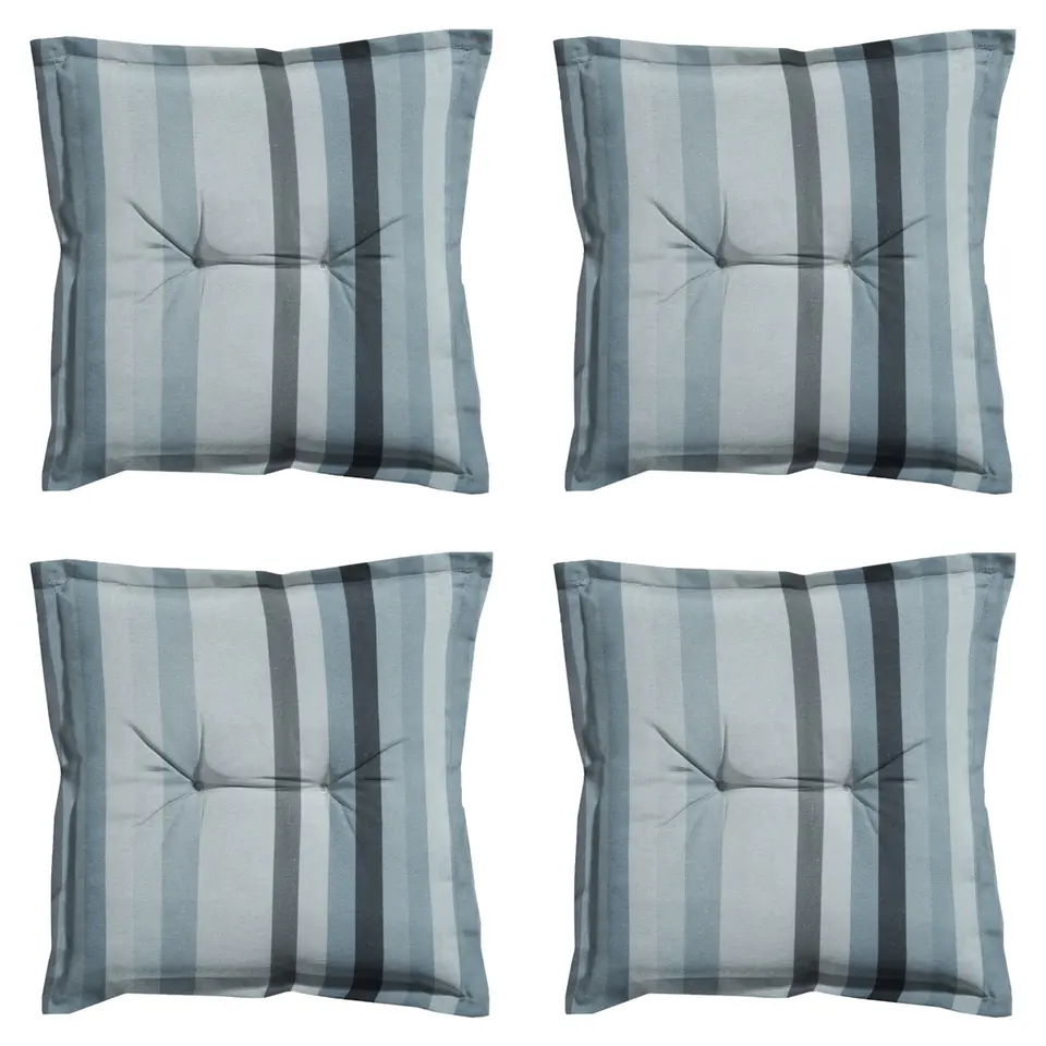 Madison - Zitkussen Righe grey - Ca. 50x50 cm - Set van 4