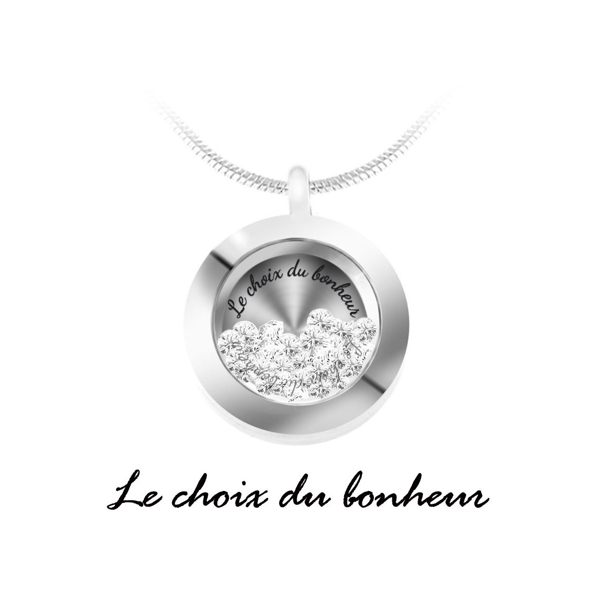 Collier Le choix du bonheur orné de Cristaux scintillants SC Crystal