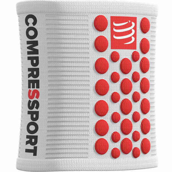 Bandeau running COMPRESSPORT SWEATBANDS 3D.DOTS WHITE/RED