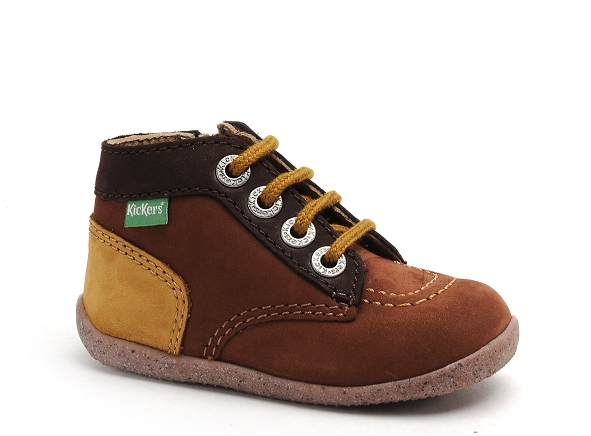 Kickers boots bottine bebe bonzip marron
