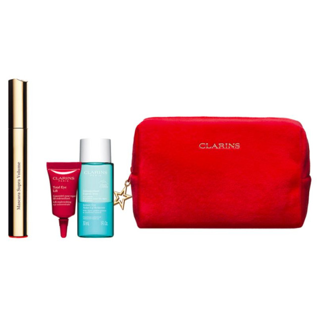 Mascara Supra Volume coffret soin visage CLARINS
