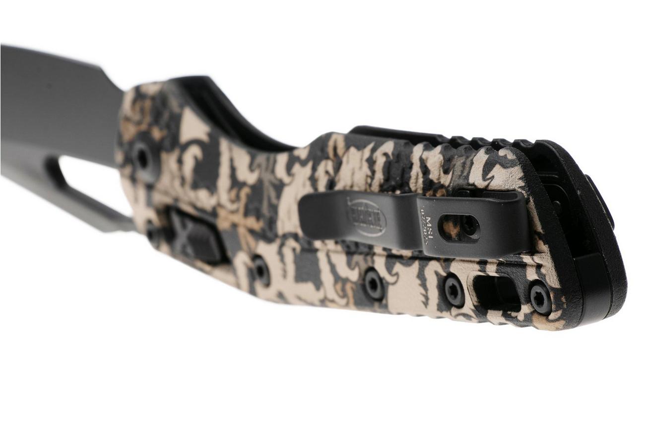 Microtech MSI Standard Issue 210T-1PMCWC-Z4, Black M390MK, Claw Burst Camo Polymer zakmes