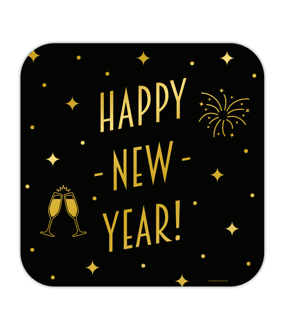 Happy New Year Deurbord 50cm