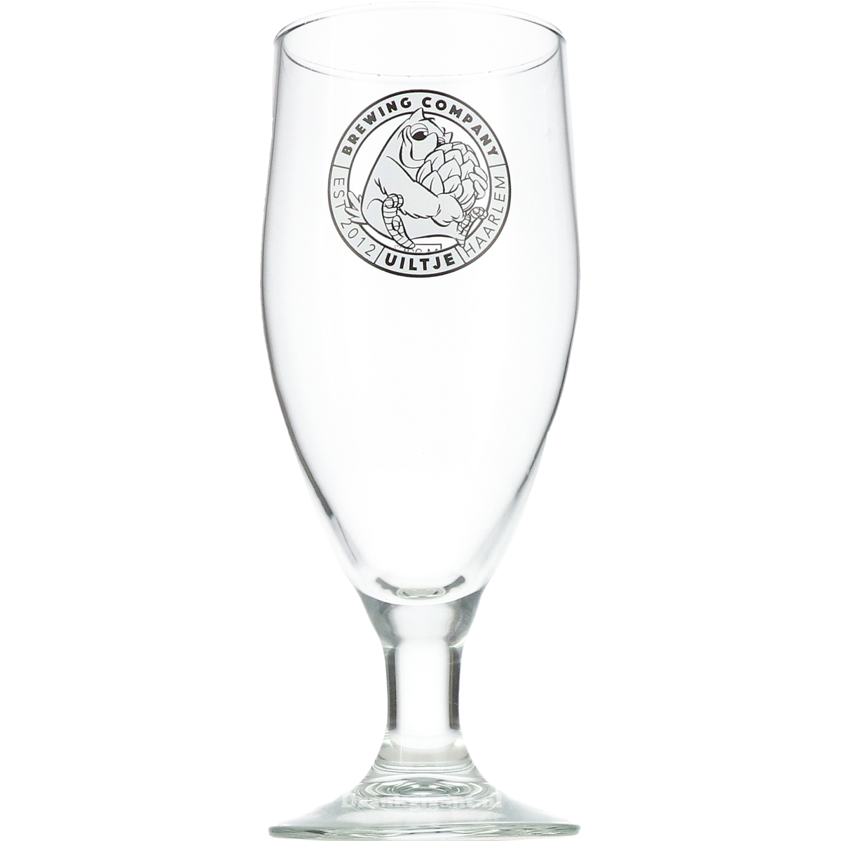 Het Uiltje Voetglas Wit Logo 25 cl