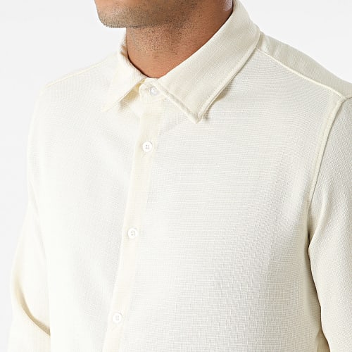 Ensemble Chemise Manches Longues Et Pantalon Jogging Ecru