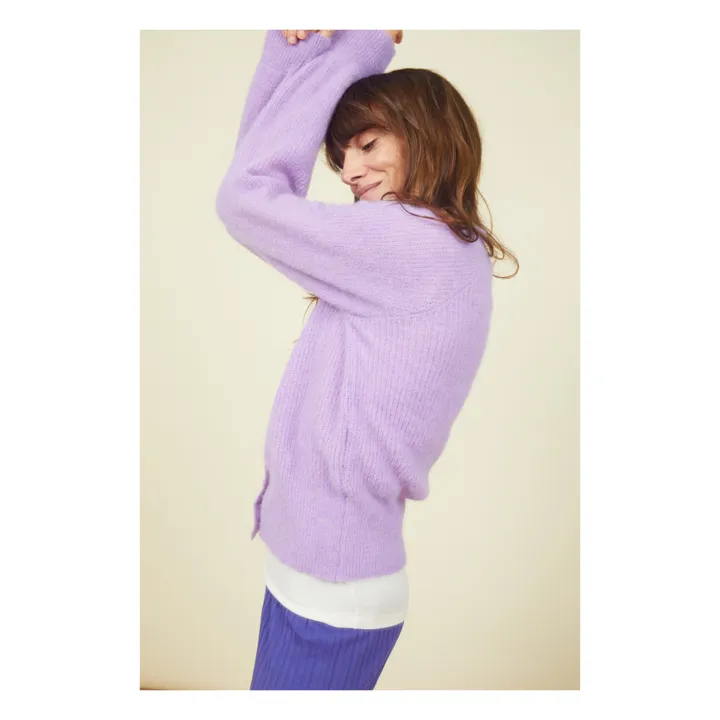 SMALLABLE BASICS Cardigan Femme Alpaga | Lilas