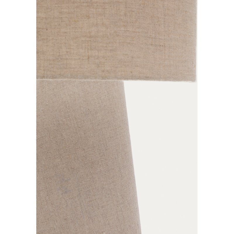 Lampe de table Algaida en tissu gris