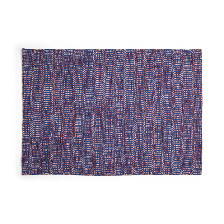 HAY - Radio Teppich, 200 x 60 cm, rot / blau