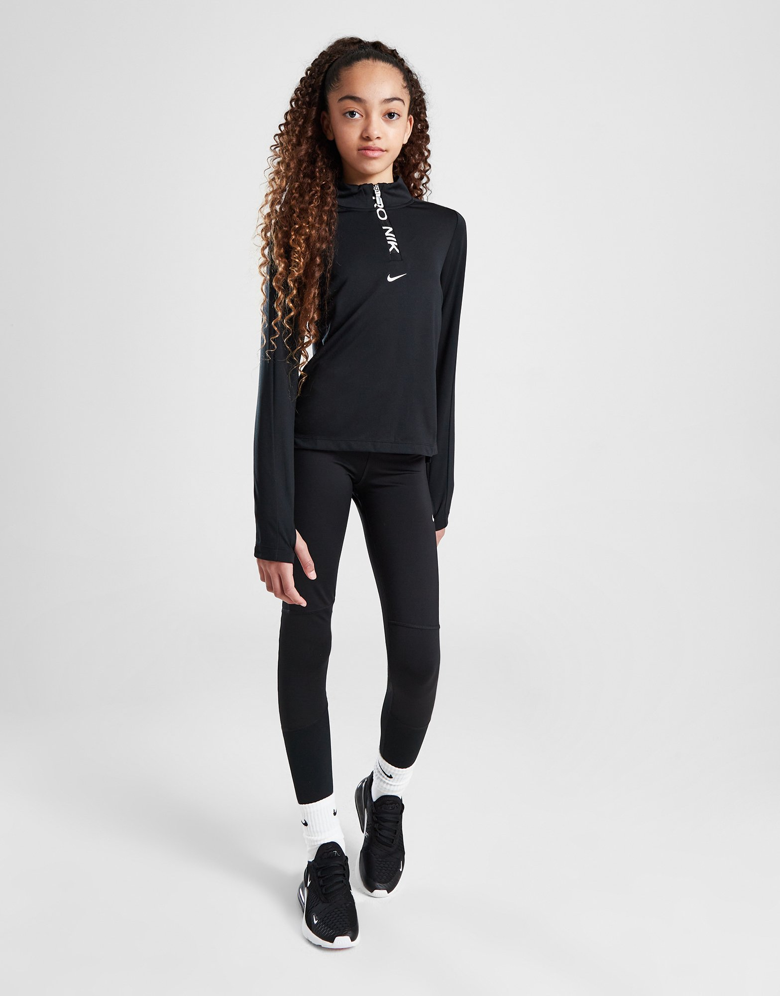 Nike Girls' Fitness Long Sleeve 1/2 Zip Top Junior