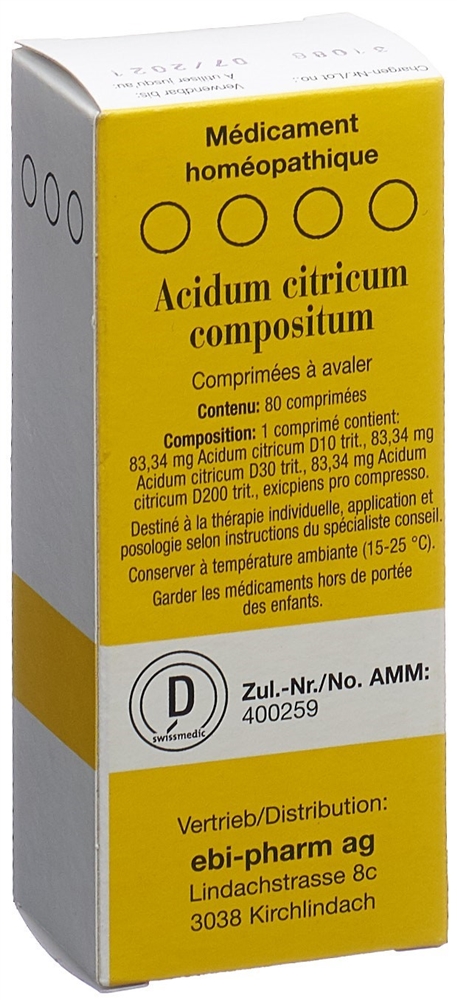 SANUM Acidum citricum compositum Tabl 80 Stk