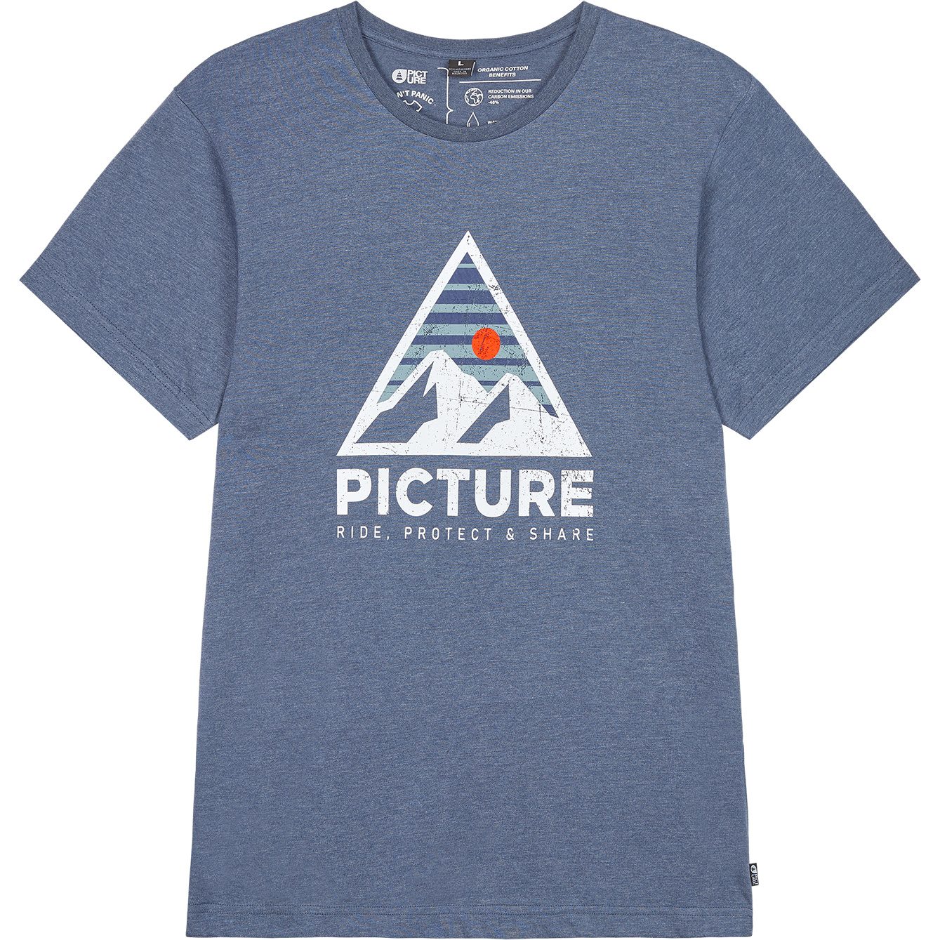 Picture Authentic T-Shirt Herren dark blue melange