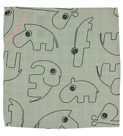 Done by Deer Vaskeklude - 5-pak - 30x30 cm - Deer Friends Green