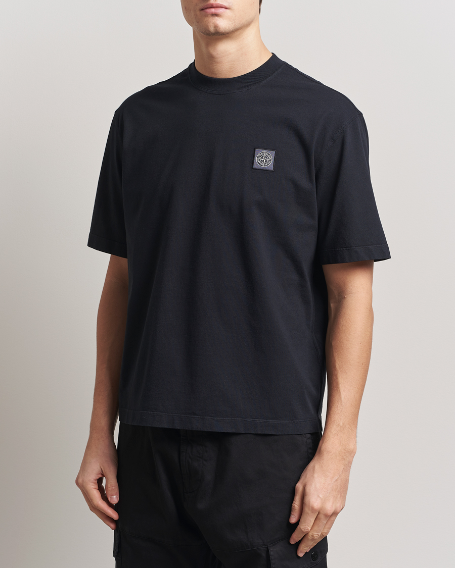 Stone Island Combed Organic Cotton T-Shirt Black