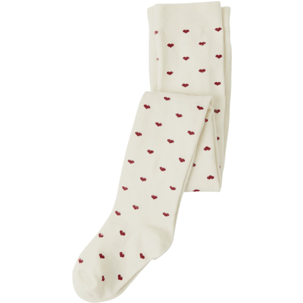 Køb Lil'Atelier Turtledove Red Hearts Nmfreba Len Strømpebukser Lil