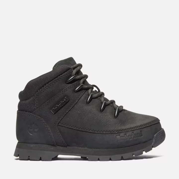 Bota Euro Sprint Mid Hiker para Jovens em Nobuck Preto