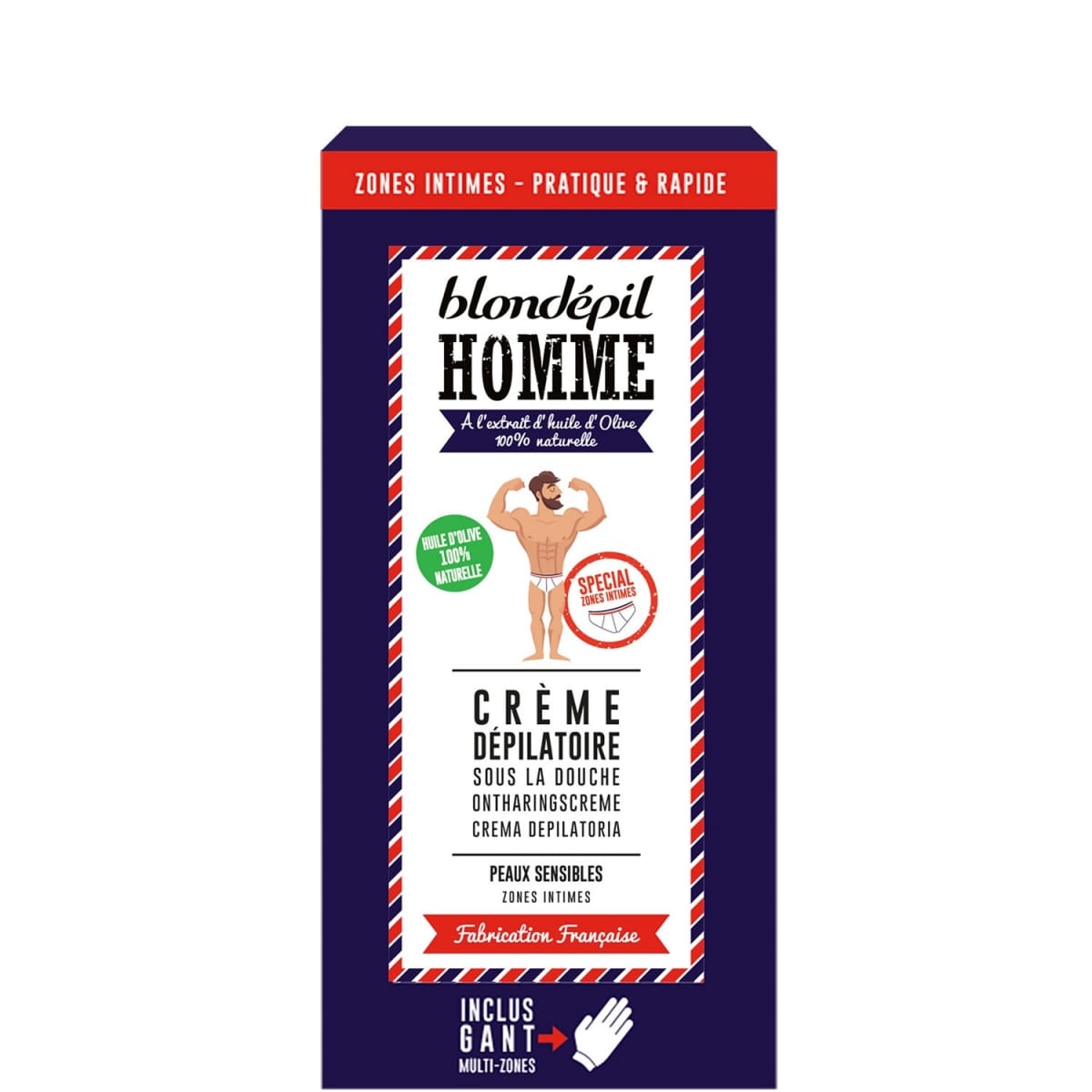 Blondépil Homme Blondépil Homme Crème Dépilatoire Sous la Douche - Zone Intimes