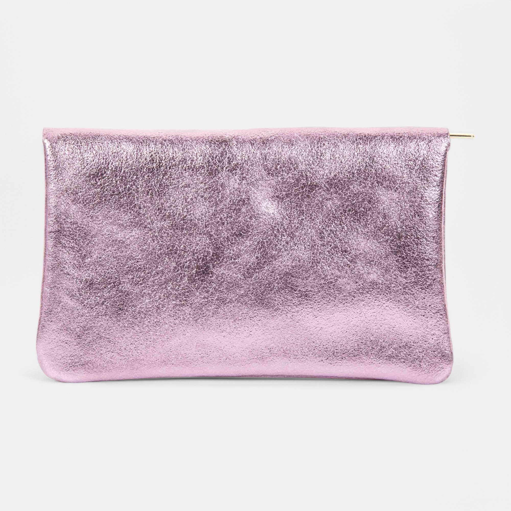 Petite maroquinerie en cuir rose