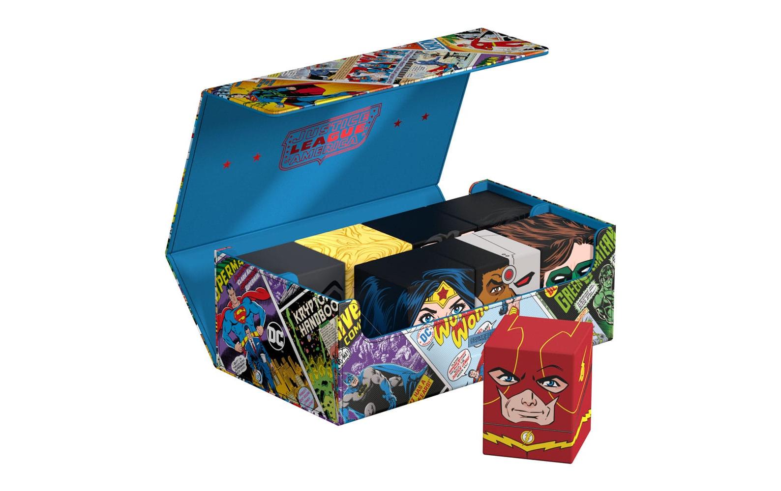 Kartenbox DC Justice League Collectors Case Vintage ComicsZur Aufbewahrung von Sammelkarten und Kartenboxen