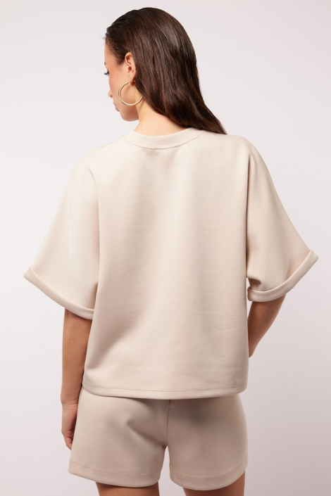 Fluresk beige dames t-shirt