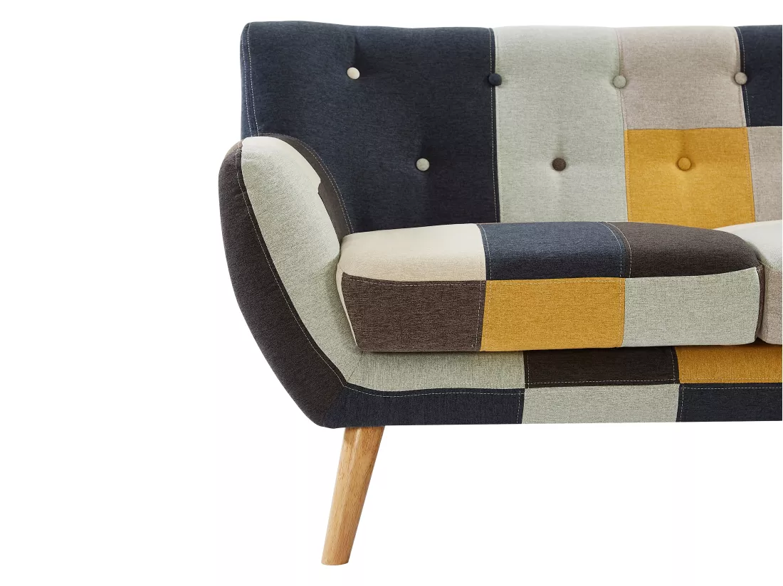 Canapés 3 places 2 places et un fauteuil en tissu patchwork SERTI II