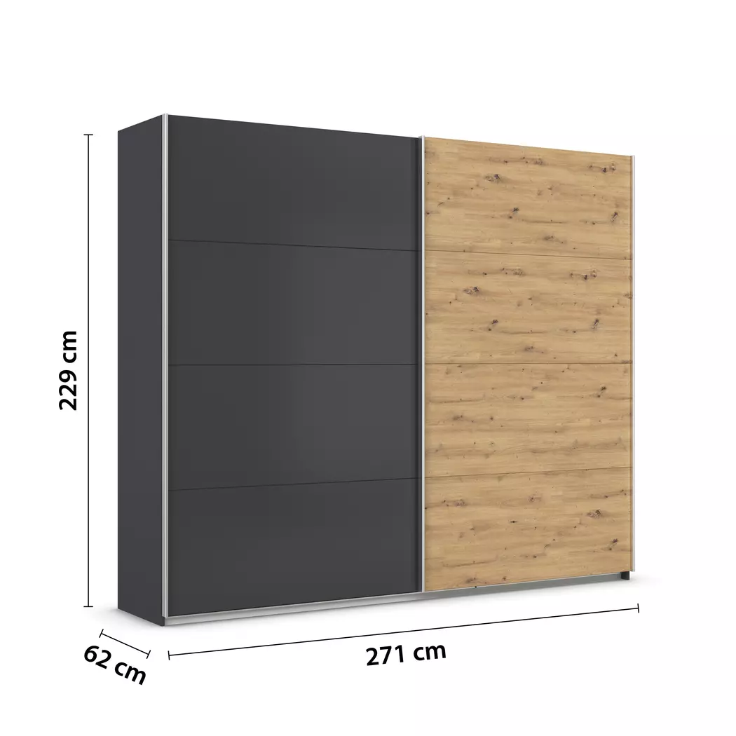 Schwebetürenschrank Quadra 271 x 229 cm