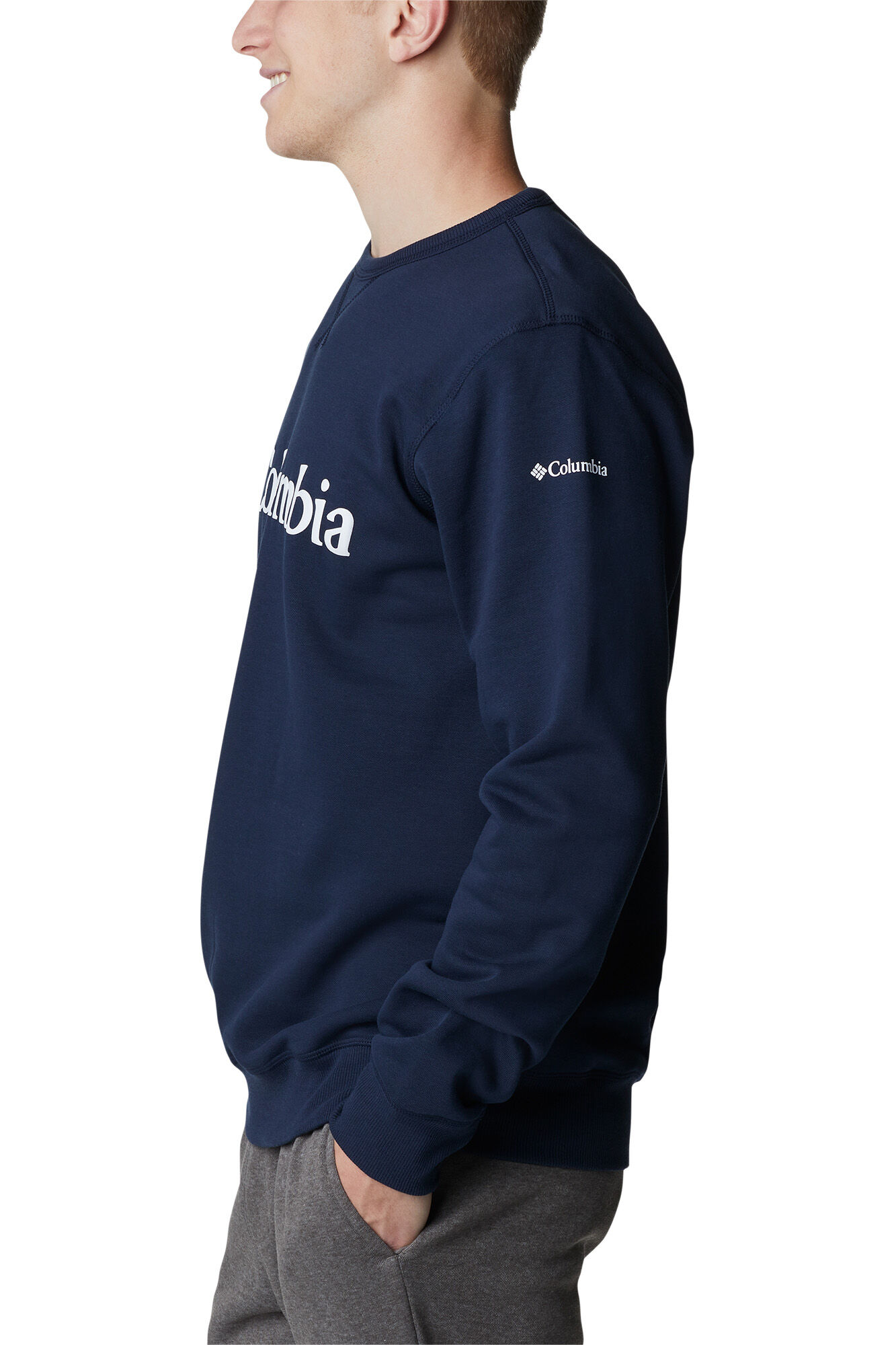 Suéter de gola redonda com logo da Columbia™ - Turquesa