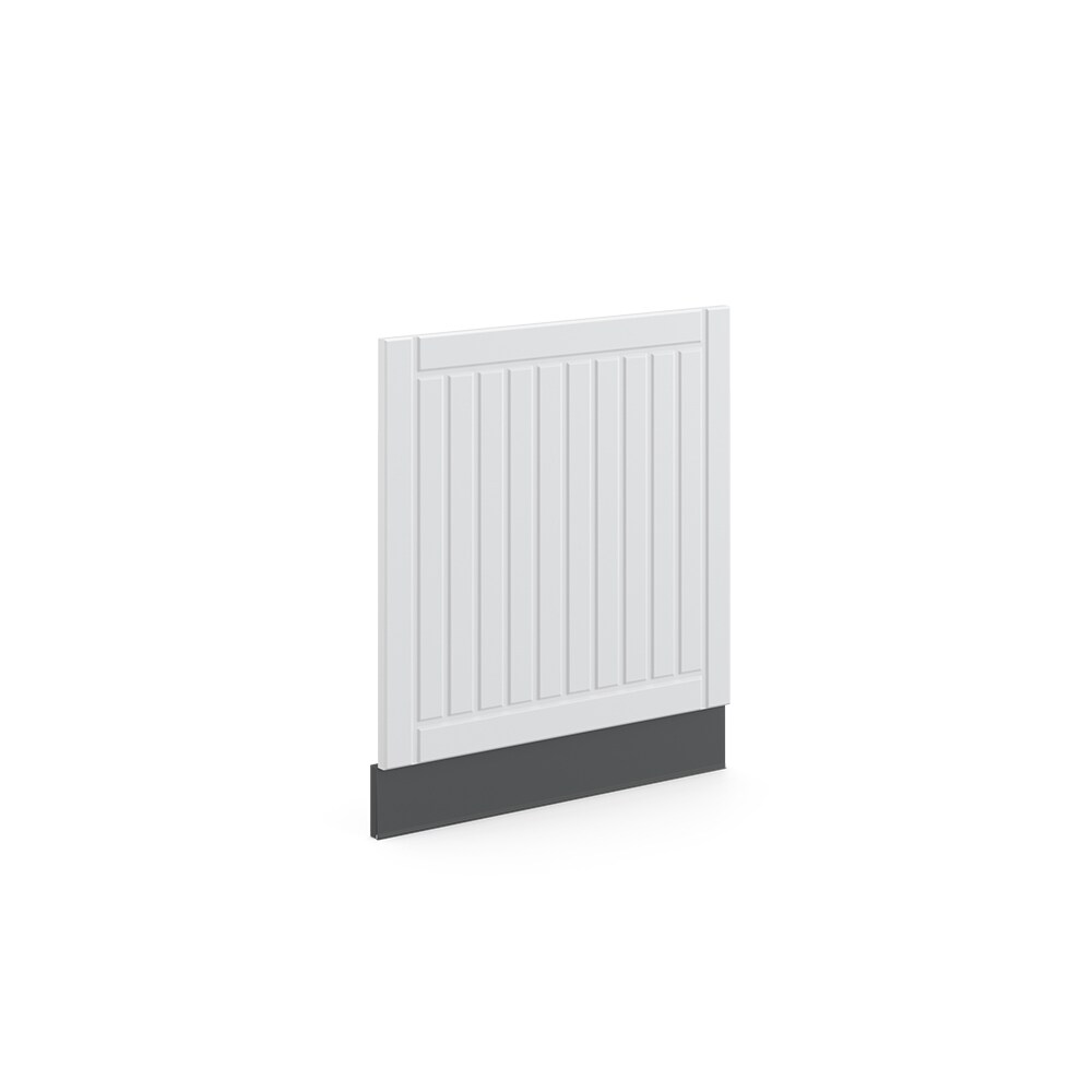 Vicco Geschirrspülerblende Geschirrspülfront Küchenmöbel Fame-Line Landhaus Anthrazit Weiß 60 cm modern
