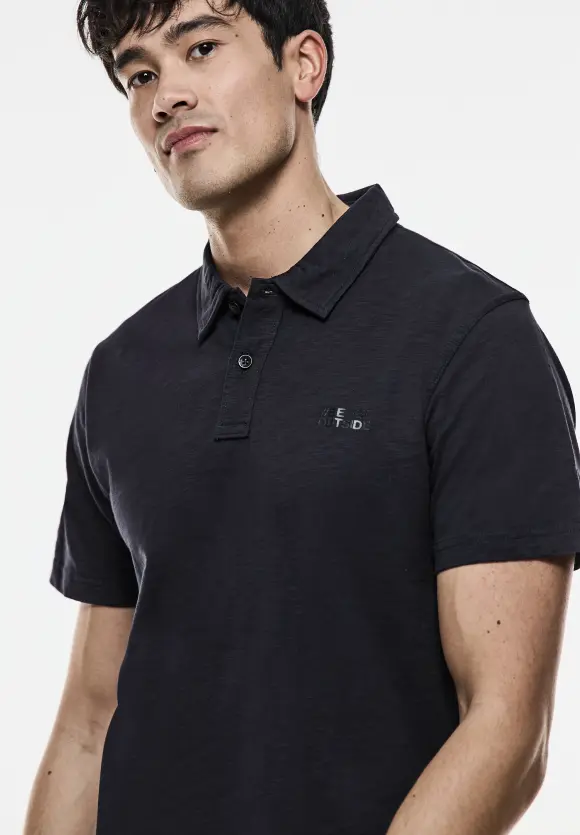 Slub Jersey Poloshirt - deep blue