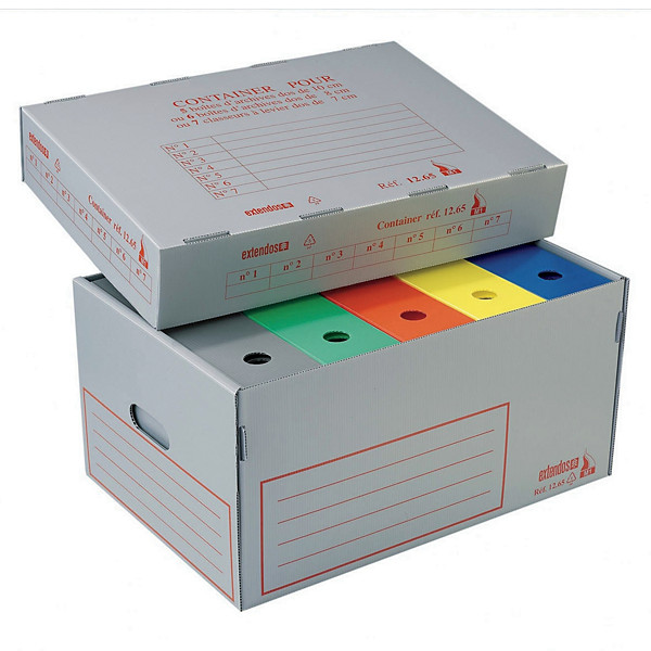 Caisses archives ignifugées Polypro, lot de 5