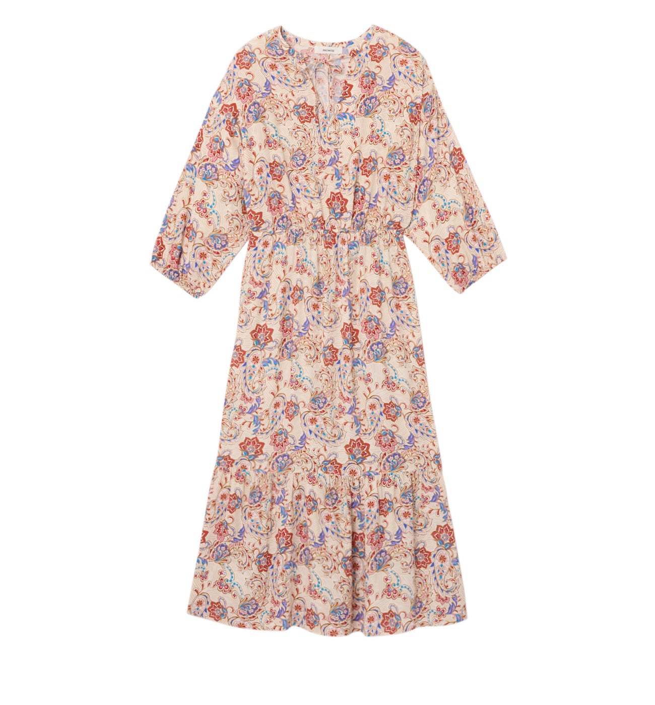 Robe longue imprimée Femme - Imprimé multicolore