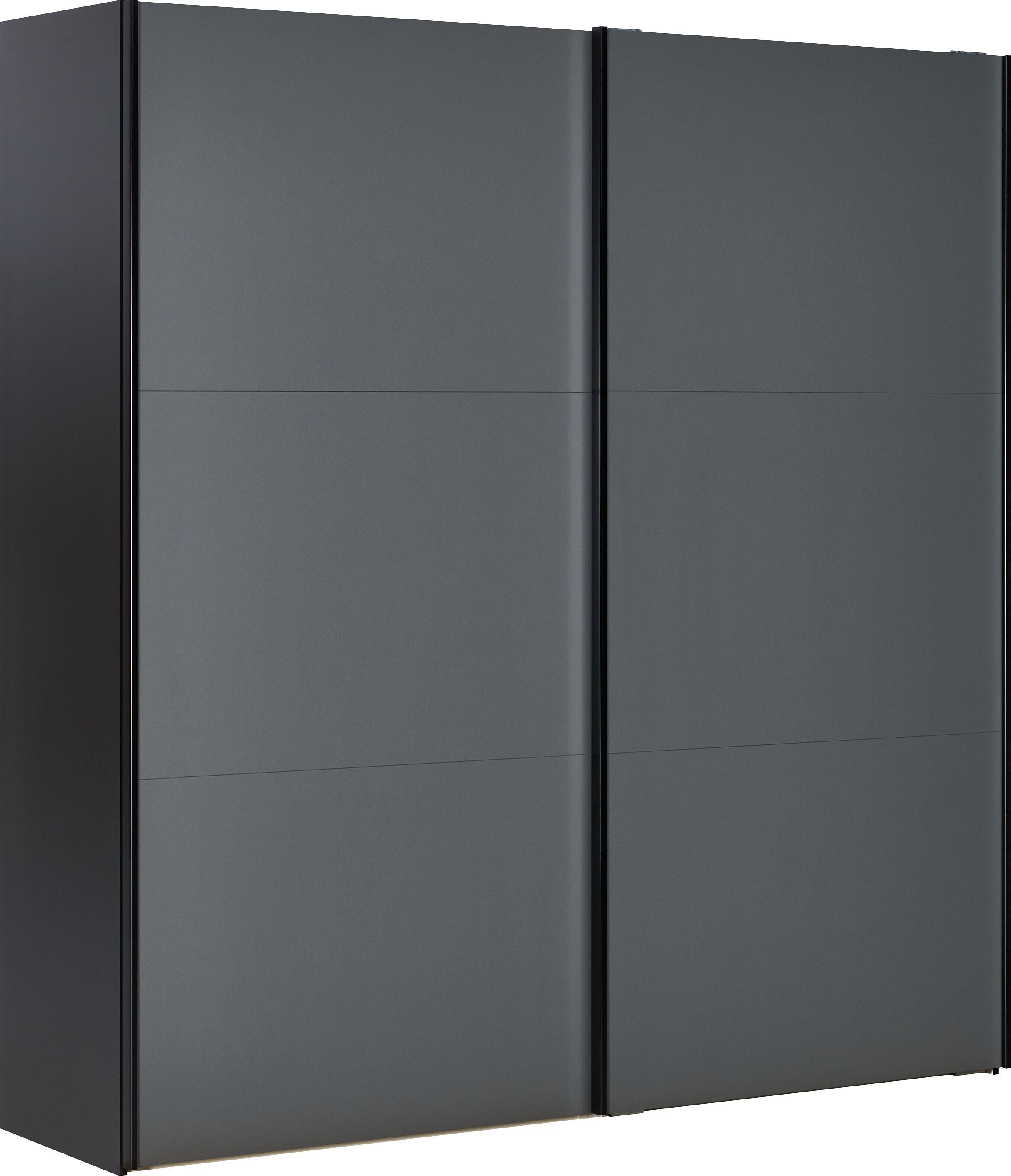 MODUL Schwebetürenschrank - Anthrazit / B: 202.0 cm x T: 65.0 cm x H: 220.0 cm
