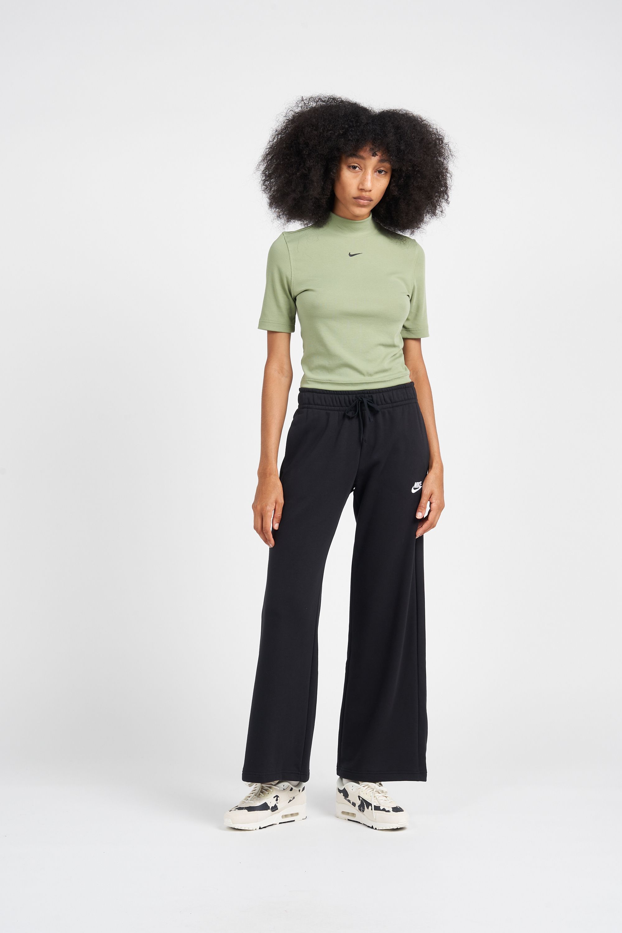 NIKE Top manches courtes  RIB MOCK SS 386 Vert